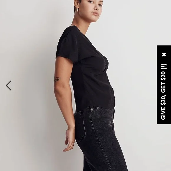 Madewell Puff-Sleeve Top in Floral Jacquard NI354 - Picture 2 of 6